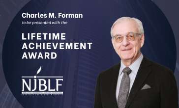 Charles Forman Presented with the NJBLF Lifetime Achievement Award 